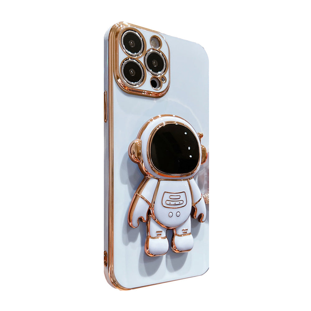 Anymob iPhone Case Grey Universal 6D Astronaut Foldable Holder Phone Cover-Mobile Phone Cases-PEROZ Accessories