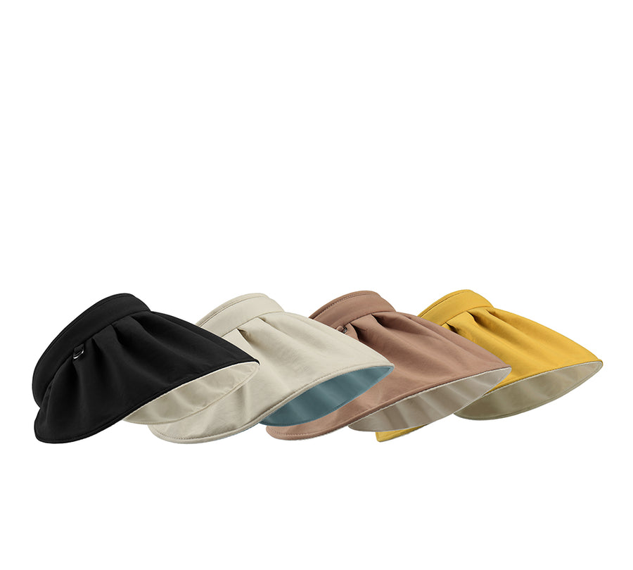 TARRAMARRA 2 in 1 Visor Reversible Wide Brim Headband Foldable Cap Lavinia-Hats-PEROZ Accessories