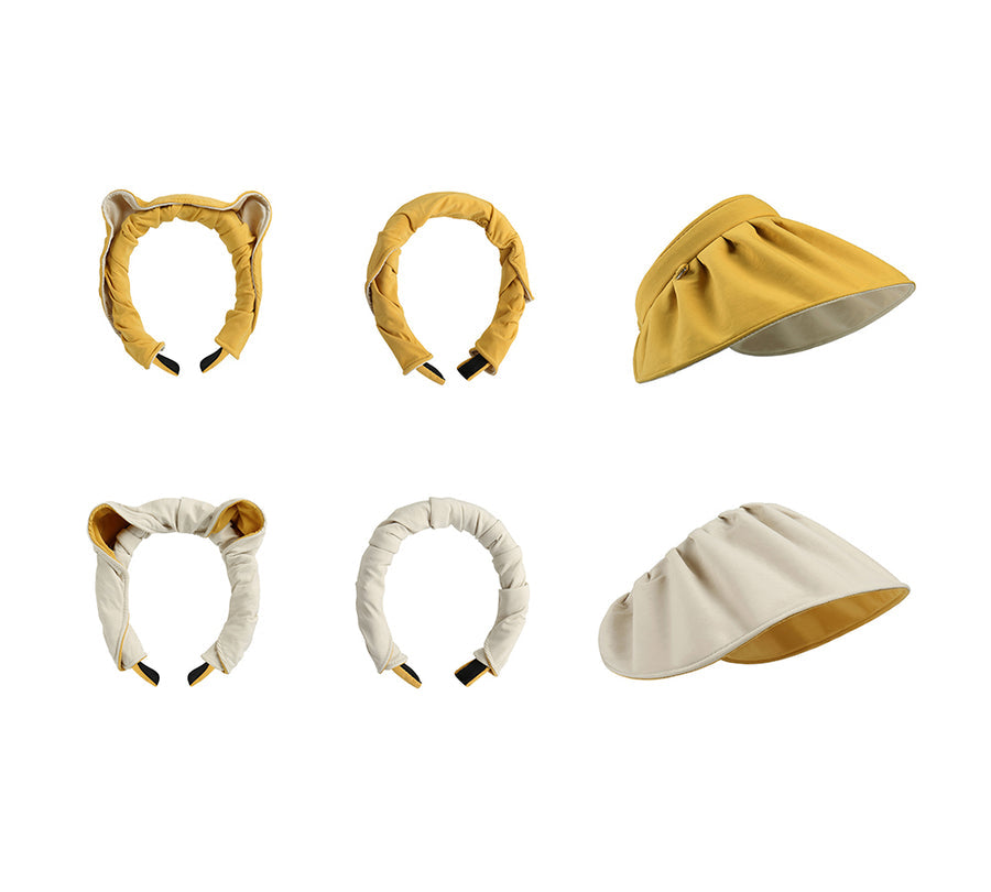 TARRAMARRA 2 in 1 Visor Reversible Wide Brim Headband Foldable Cap Lavinia-Hats-PEROZ Accessories