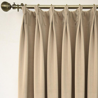Anyhouz 500cm Light Pawn High Quality Modern Wool Velvet Blackout Curtains for Living Room Bedroom Dining Luxury Window Drape-Curtains &amp; Drapes-PEROZ Accessories