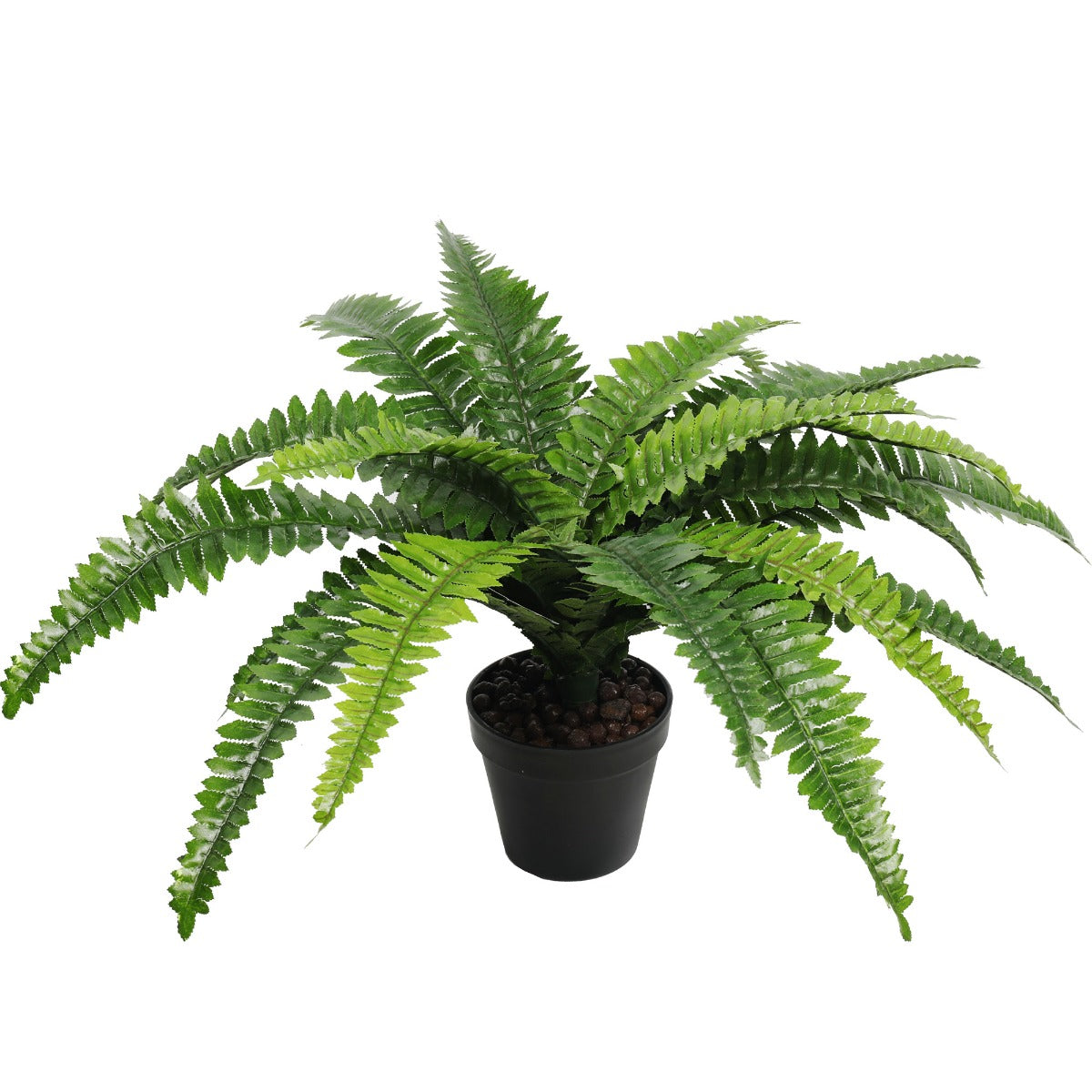 Artificial Potted Natural Green Boston Fern (50cm high 70cm wide)-Home &amp; Garden &gt; Artificial Plants-PEROZ Accessories
