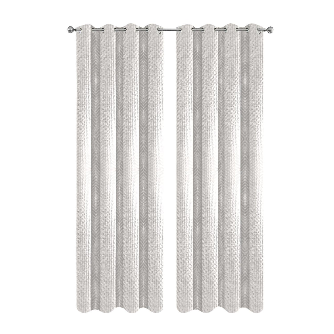 Anyhouz 100cm Curtain Beige Modern Waffle Plaid for Living Room Bedroom Dining Balcony Luxury Window Drapes-Curtains &amp; Drapes-PEROZ Accessories