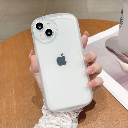 Anymob iPhone Case White Round Camera Protection Shockproof Bumper Cover iPhone 13 11 12 Pro Max X XS Max XR 7 8 Plus SE 2020 Compatible-Mobile Phone Cases-PEROZ Accessories