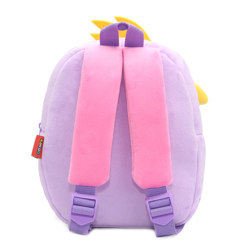 Anykidz 3D Purple Owl Backpack Cute Animal With Cartoon Designs Children Toddler Plush Bag-Backpacks-PEROZ Accessories