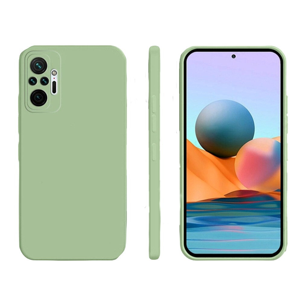 Anymob Xiaomi Phone Case Green Square Candy Silicone For Redmi Note 10 10S 9S 9 Pro Max 8 7 Pro 9T Mi 11 Lite POCO X3 M3 F3 Slim Soft Cover-Mobile Phone Cases-PEROZ Accessories