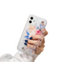 Anymob iPhone Case Transparent Blue Flower Wrist Chain Bracelet Silicone Flower Phone Cover-Mobile Phone Cases-PEROZ Accessories
