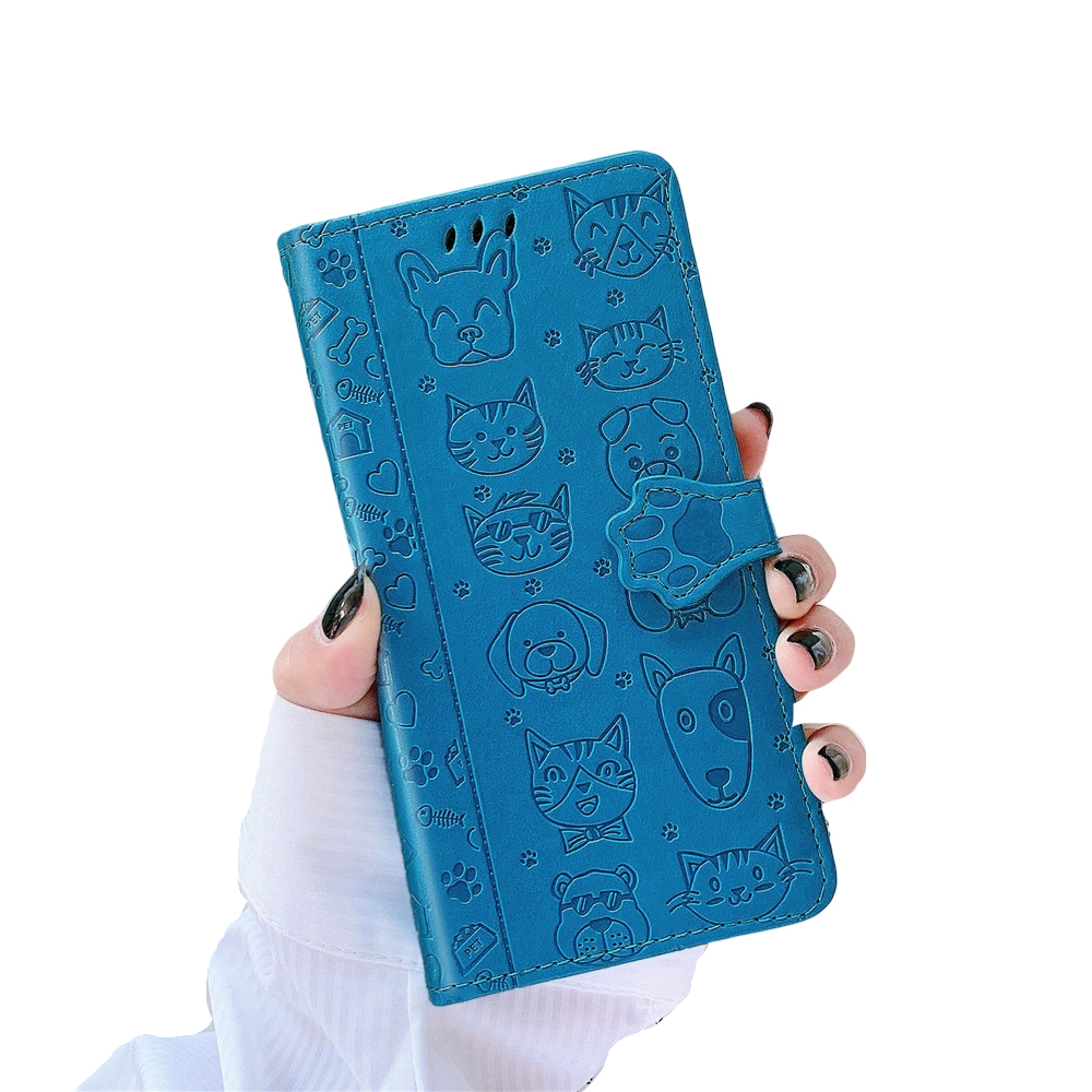 Anymob iPhone Case Blue Magnetic Flip Leather Card slot Wallet Phone Book Style Cover-Mobile Phone Cases-PEROZ Accessories
