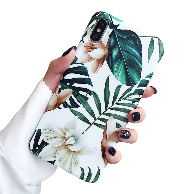 Anymob Samsung Floral Green Marble Flower Case Back Cover Art Leaf Silicone Phone Protection-Mobile Phone Cases-PEROZ Accessories
