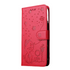 Anymob Xiaomi Redmi and Poco Case Red 3D Cat Embossed PU Leather Leather Phone Flip Cover-Mobile Phone Cases-PEROZ Accessories