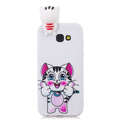 Anymob Samsung Case White Cat Soft Silicone 3D Unicorn Panda Phone Cover Protection-Mobile Phone Cases-PEROZ Accessories