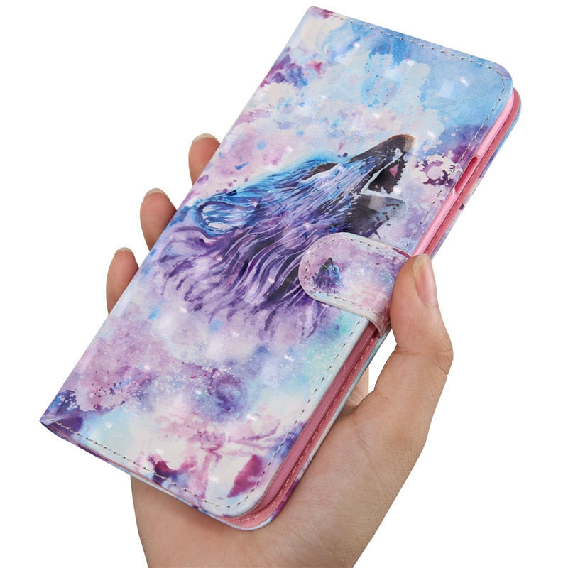 Anymob Xiaomi Redmi Pink Leather Case Flower Flip Wallet Cover Bag Shell Protection-PEROZ Accessories