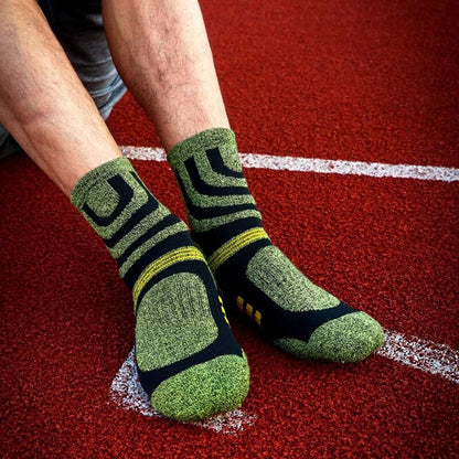 Anysox 5 Pairs One Size 5-11 Grey Green Cotton Compression Trekking With Formal Work Male Socks Meia Contrast Color Designer Brand Fit For Man-Socks-PEROZ Accessories