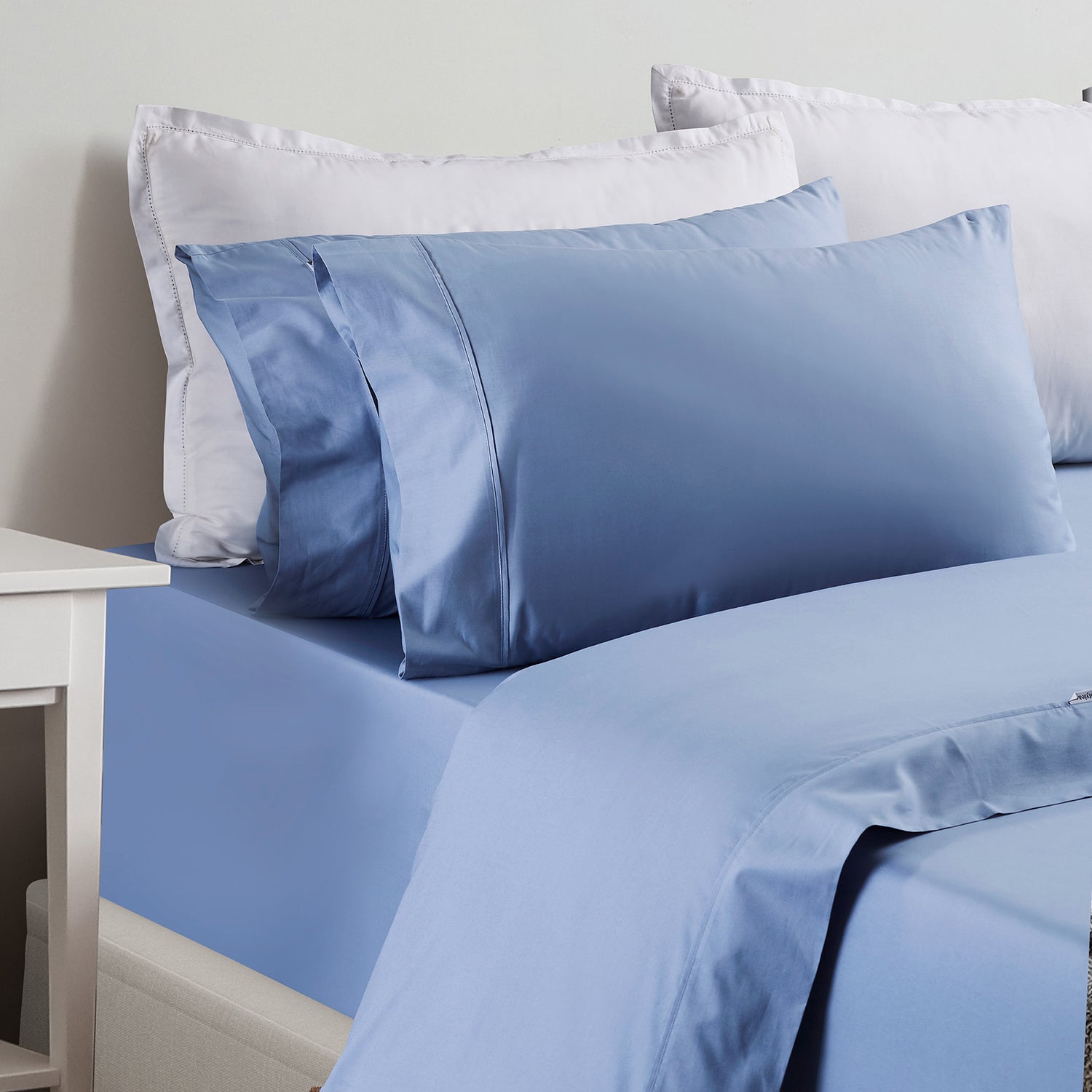 Renee Taylor 1500 Thread Count Pure Soft Cotton Blend Flat &amp; Fitted Sheet Set-Bed Linen-PEROZ Accessories