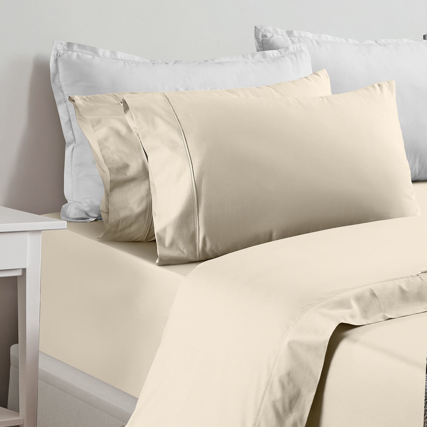 Renee Taylor 1500 Thread Count Pure Soft Cotton Blend Flat &amp; Fitted Sheet Set-Bed Linen-PEROZ Accessories