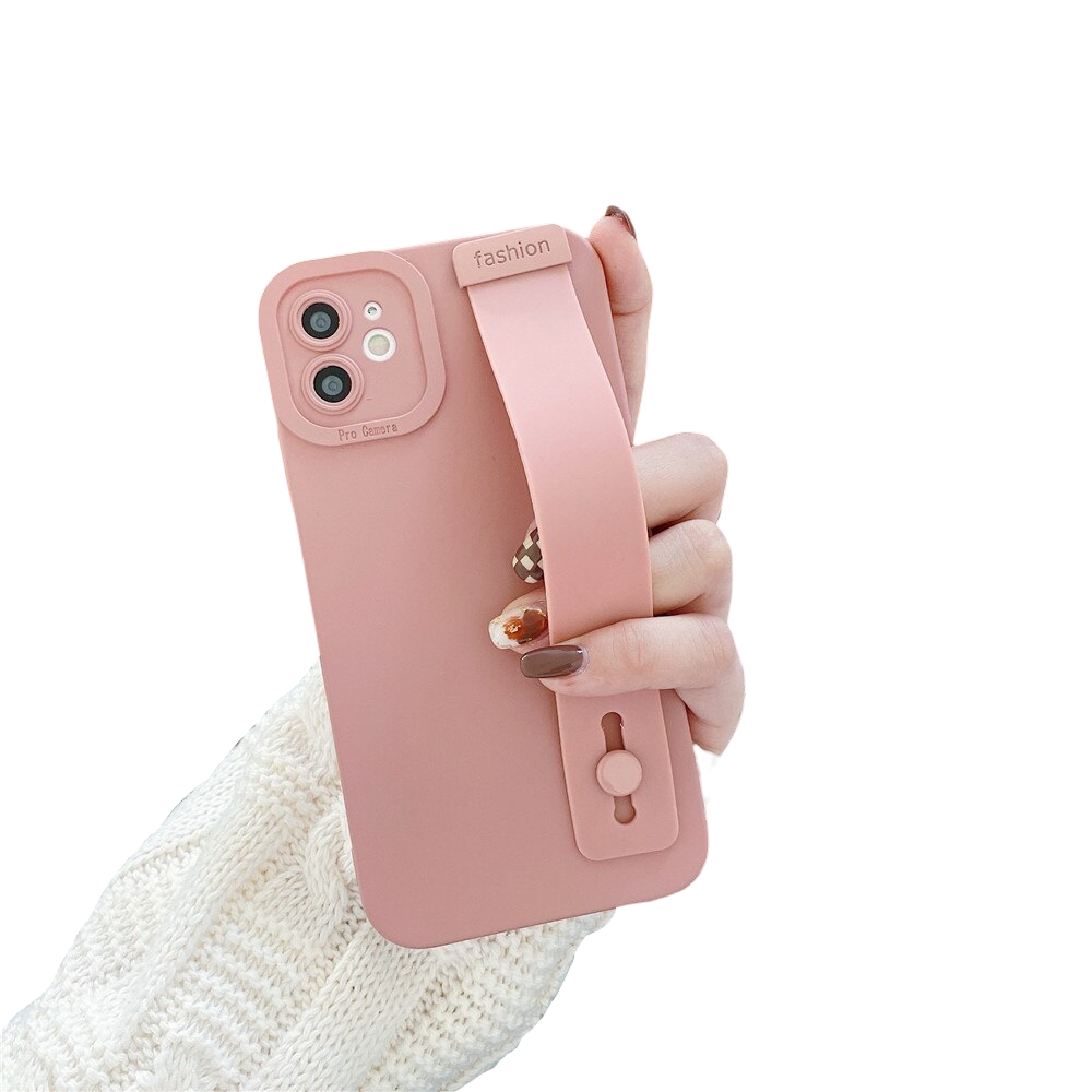 Anymob iPhone Case Pink Wristband Soft Silicone Wrist Matte Shockproof Phone Cover-Mobile Phone Cases-PEROZ Accessories