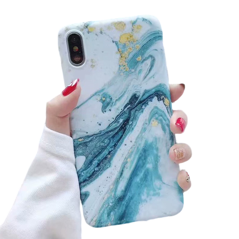 Anymob Samsung White Blue Marble Flower Case Back Cover Art Leaf Silicone Phone Protection-Mobile Phone Cases-PEROZ Accessories