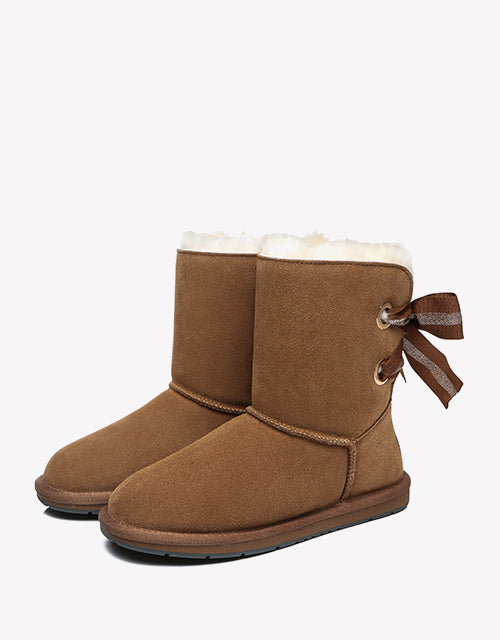 Australian Shepherd AS UGG Short Boots Basia with Bailey Bow-Boots-PEROZ Accessories