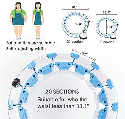 Anyfit Pink Green Waist Trainer Massage Hoop Adjustable Smart SportsExercise Equipment for Gym Home-Exercise &amp; Fitness-PEROZ Accessories