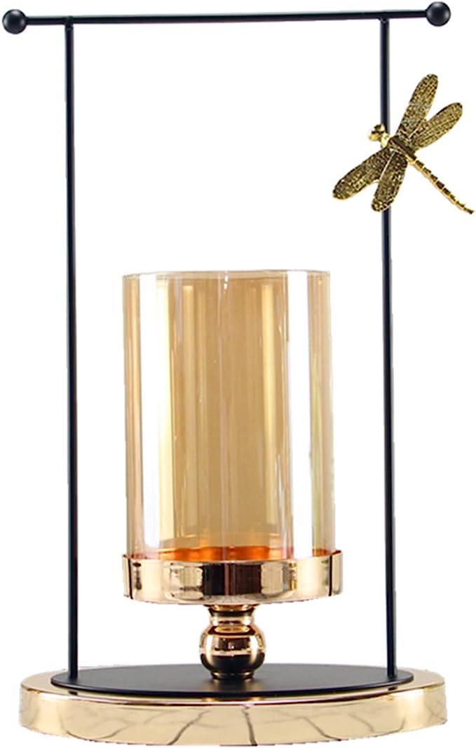 Anyhouz 29cm Candle Holder Flower Vase Tabletop Home Decor Modern Art Living Room Display House Decorative Crafts Ornaments with Metal Base-Tabletop Decor-PEROZ Accessories