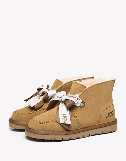 Australian Shepherd Australian Shepherd UGG Ribbon Pom Pom Boots Doreen-Boots-PEROZ Accessories