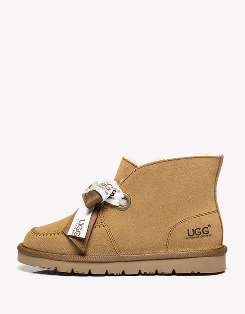 Australian Shepherd Australian Shepherd UGG Ribbon Pom Pom Boots Doreen-Boots-PEROZ Accessories