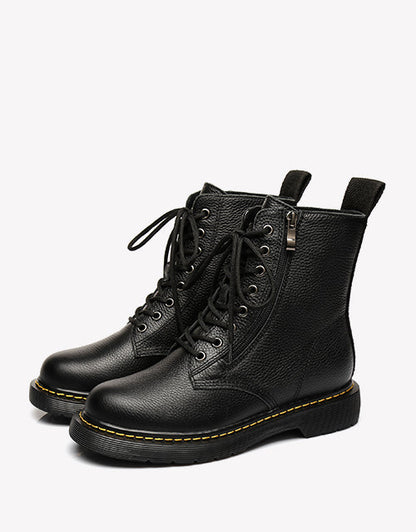 Australian Shepherd UGG Zip Up Sheepskin Wool Chunky Boots Belen-Boots-PEROZ Accessories