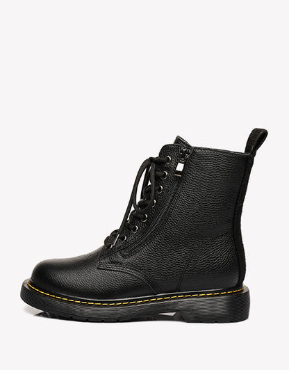 Australian Shepherd UGG Zip Up Sheepskin Wool Chunky Boots Belen-Boots-PEROZ Accessories