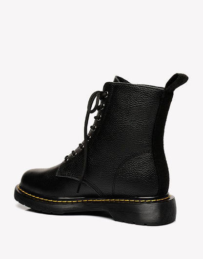 Australian Shepherd UGG Zip Up Sheepskin Wool Chunky Boots Belen-Boots-PEROZ Accessories