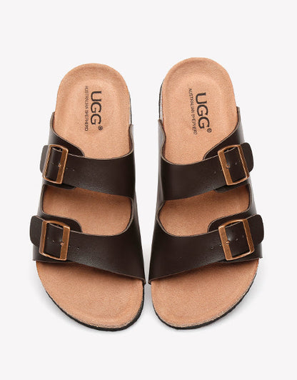 Australian Shepherd AS UGG Summer Unisex Beach Slip-on Flats Sandal Slides Mick-Slippers-PEROZ Accessories