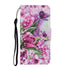 Anymob iPhone Violet Roses Painted Phone Case Magnetic Wallet Card slot Back Cover-Mobile Phone Cases-PEROZ Accessories