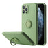 Anymob iPhone Case Green Soft Liquid Silicon Ring Holder Shockproof Candy Back Cover-Mobile Phone Cases-PEROZ Accessories