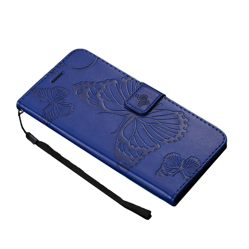 Anymob Samsung Blue Flip Leather Case Wallet Cover Stand Phone Protection-Mobile Phone Cases-PEROZ Accessories