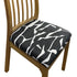 Anyhouz Chair Cover Black and White Crack Linear Design Stretch Seat Cover for Home Dinning Kitchen Washable Removable-Chair Cover-PEROZ Accessories