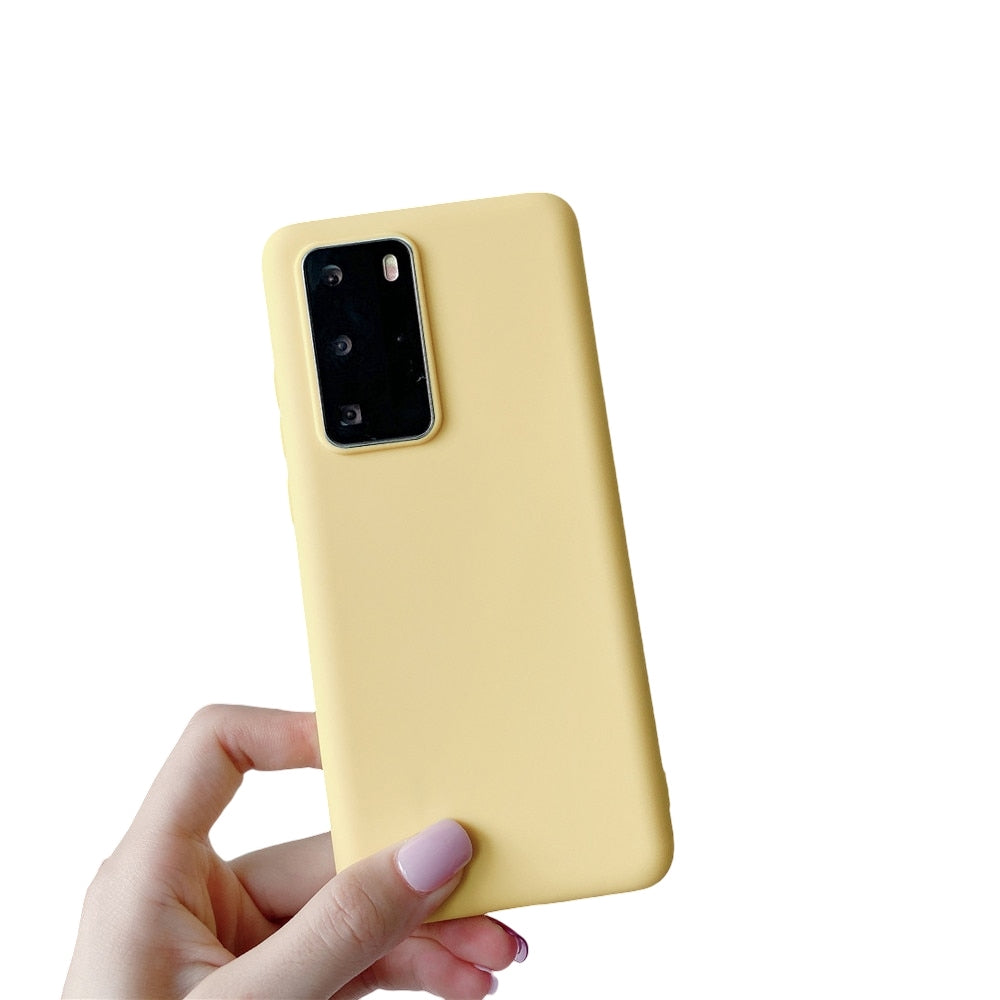 Anymob Samsung Yellow Candy Color Phone Case Silicone Back Cover-Mobile Phone Cases-PEROZ Accessories