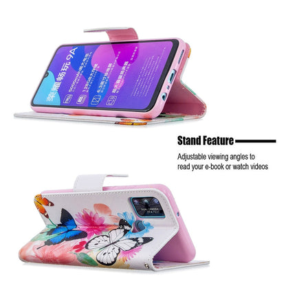 Anymob Huawei Blue Green Ombre Leaf and Birds Flip Mobile Protective Case-Mobile Phone Cases-PEROZ Accessories