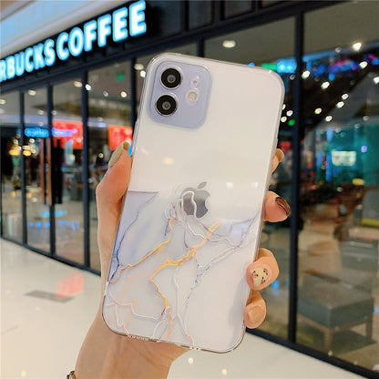 Anymob iPhone Case White Watercolor Marble Soft Silicone TPU Cover-Mobile Phone Cases-PEROZ Accessories