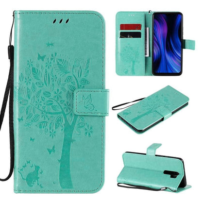 Anymob Samsung Case Green 3D Tree Flip Leather Phone Magnetic Wallet Stand Cover With Card Slot-Mobile Phone Cases-PEROZ Accessories