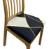 Anyhouz Chair Cover Black and White Gold Linear Design Stretch Seat Cover for Home Dinning Kitchen Washable Removable-Chair Cover-PEROZ Accessories