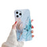 Anymob iPhone Blue Green Ring Protection Phone Case Gradient Marble Corner Shockproof Cover-Mobile Phone Cases-PEROZ Accessories