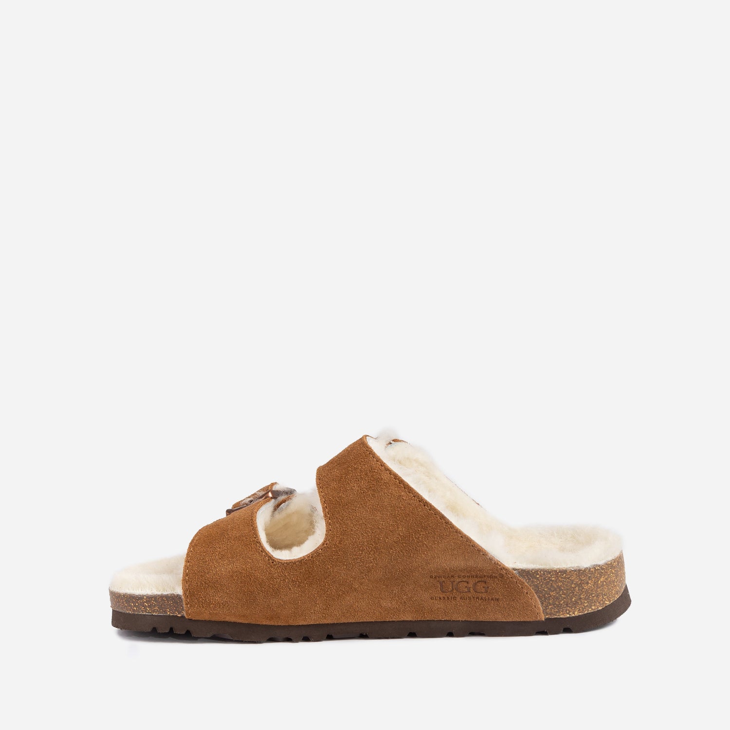 UGG Aussie Shearling Buckled Sandals-Moccasins-PEROZ Accessories