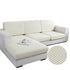 Anyhouz Sofa Cover White Polyester Thick Stretchable Cushion For Living Room 1Pc Enlarge Size 160-185cmx85-105cm-Slipcovers-PEROZ Accessories