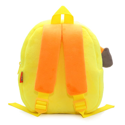 Anykidz 3D Yellow Excavator Kids School Backpack Cute Cartoon Animal Style Children Toddler Plush Bag Perfect Accessories For Boys and Girls-Backpacks-PEROZ Accessories
