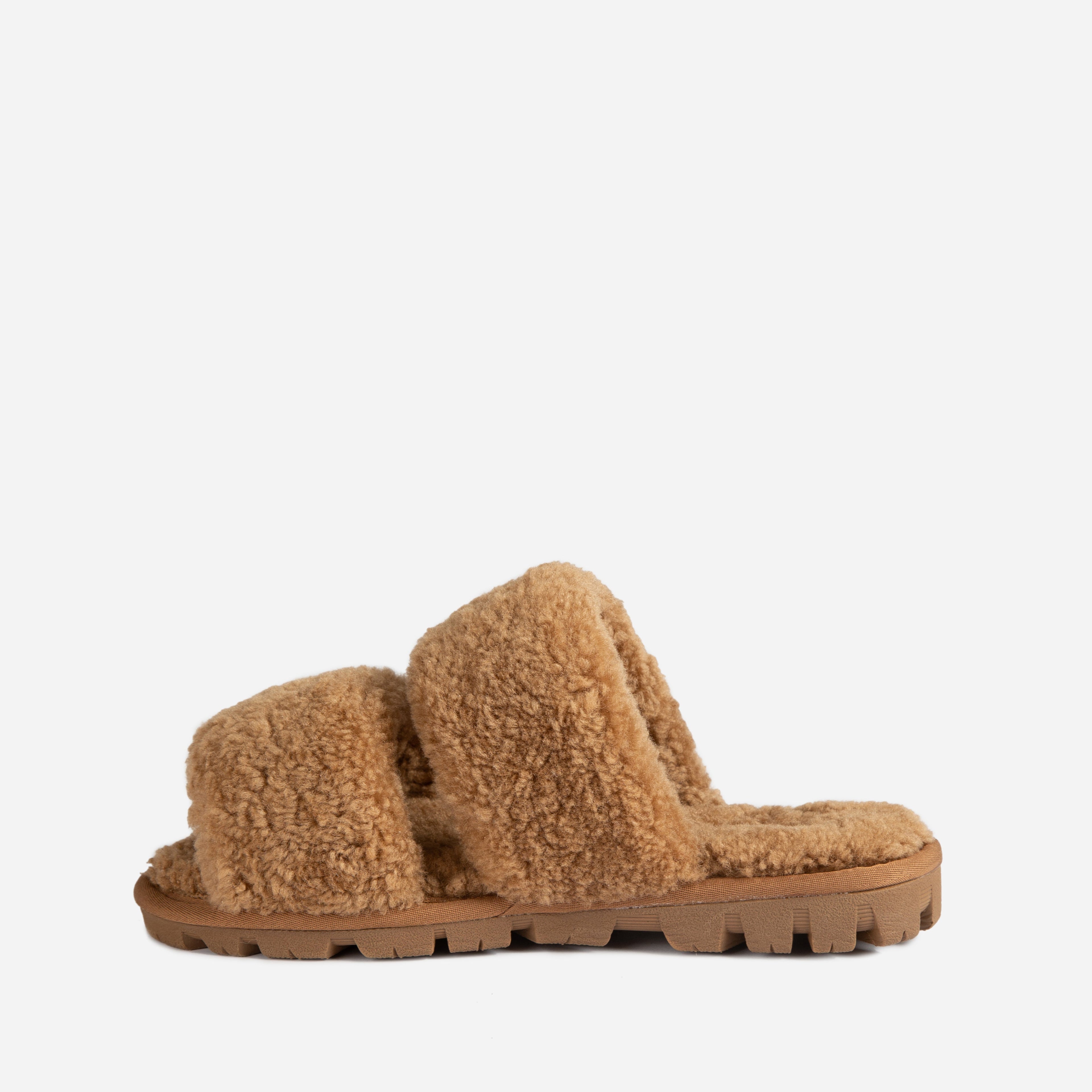 Ugg Evelyn Curly Slide-Boots-PEROZ Accessories