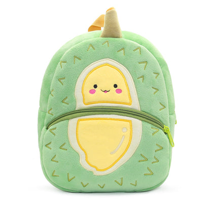 Anykidz 3D Green Durian School Backpack Cute Fruit With Cartoon Designs Children Toddler Plush Bag For Baby Girls and Boys-Backpacks-PEROZ Accessories