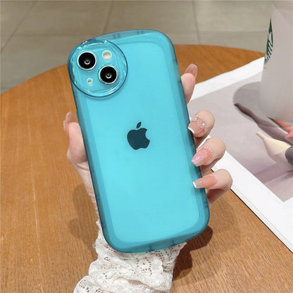 Anymob iPhone Case Blue Round Camera Protection Shockproof Bumper Cover iPhone 13 11 12 Pro Max X XS Max XR 7 8 Plus SE 2020 Compatible-Mobile Phone Cases-PEROZ Accessories