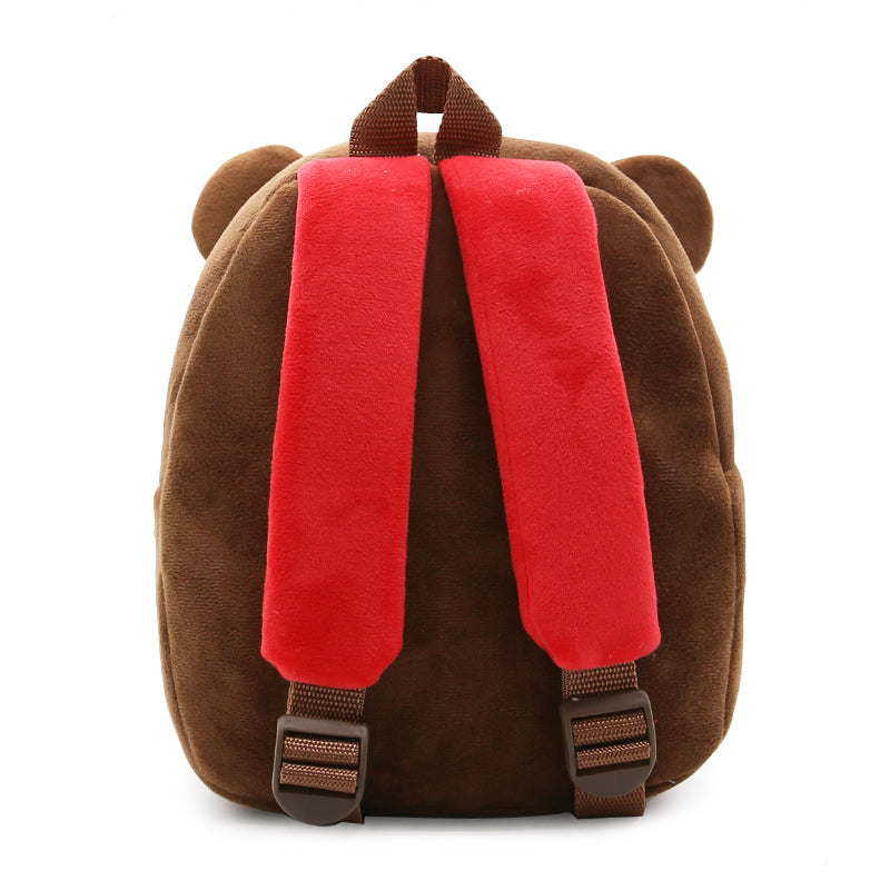 Anykidz 3D Coffee Bear Backpack Cute Animal With Cartoon Designs Children Toddler Plush Bag-Backpacks-PEROZ Accessories