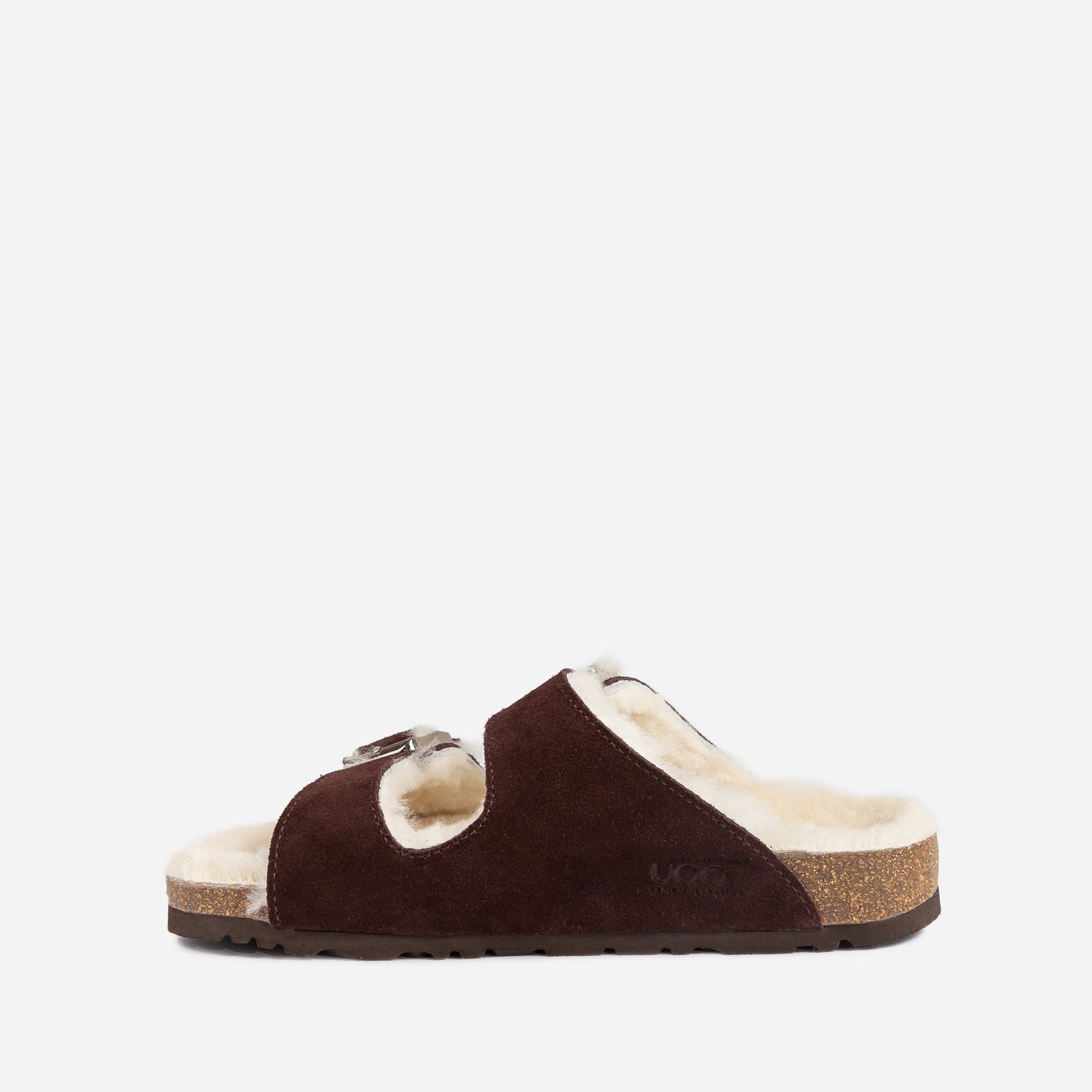 UGG Aussie Shearling Buckled Sandals-Moccasins-PEROZ Accessories