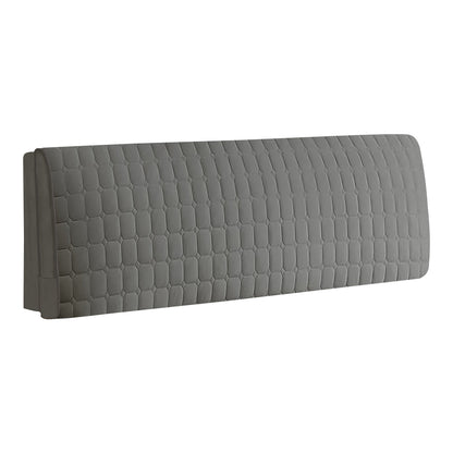 Anyhouz Headboard Cover Dark Gray Cube Pattern Super Soft Smooth Quilted Velvet Bed Back Dust Protector Cover 190x70cm-Bed Headboard-PEROZ Accessories