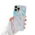 Anymob iPhone Laser Gradient Marble Soft Silicone Lavender Phone Case With Anti-Fingerprint Anti-Scratch Dustproof Non-SlipPhone iPhone Compatible-Mobile Phone Cases-PEROZ Accessories