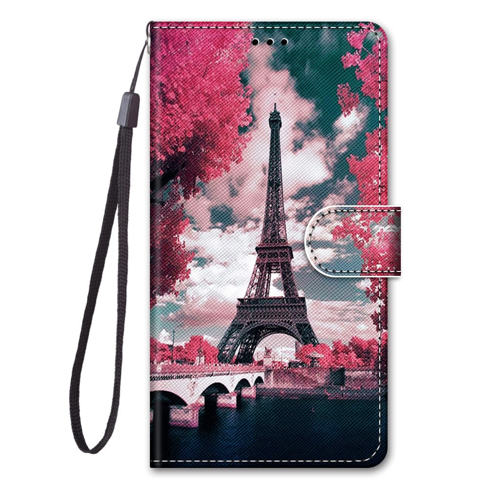 Anymob Samsung Paris Magnetic Flip Leather Phone Case-Mobile Phone Cases-PEROZ Accessories